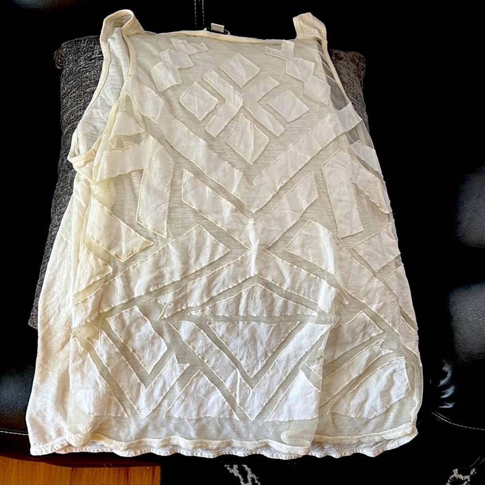 Lucky Brand Cream white xl women’s transparent tank top